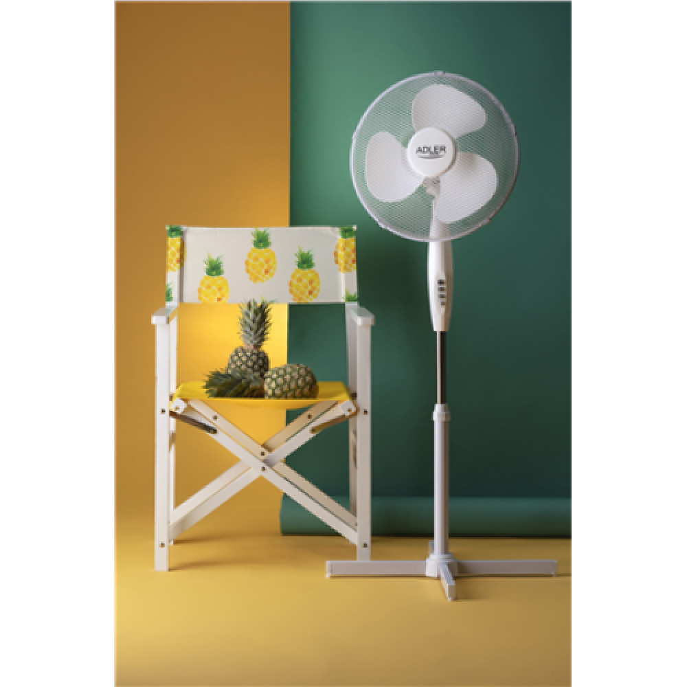 Adler , AD 7305 , Stand Fan , White , Diameter 40 cm , Number of speeds 3 , Oscillation , 45 W , No