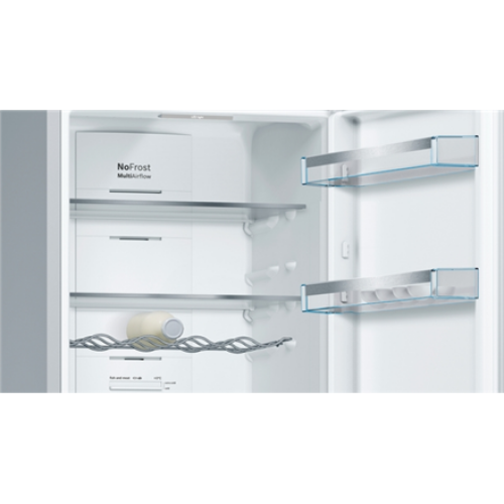 Bosch Refrigerator KGN36IZEA Series 4 Energy efficiency class E, Free standing, Combi, Height 186 cm, No Frost system, Fridge net capacity 237 L, Freezer net capacity 89 L, 39 dB, Black Matt