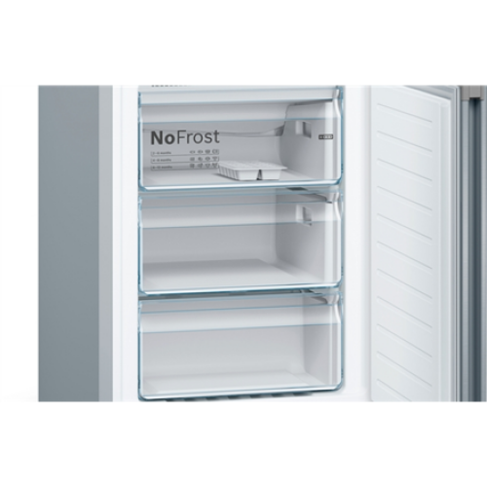 Bosch Refrigerator KGN36IZEA Series 4 Energy efficiency class E, Free standing, Combi, Height 186 cm, No Frost system, Fridge net capacity 237 L, Freezer net capacity 89 L, 39 dB, Black Matt