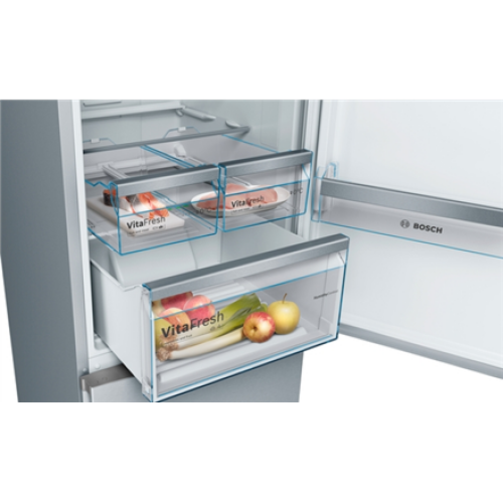 Bosch Refrigerator KGN36IZEA Series 4 Energy efficiency class E, Free standing, Combi, Height 186 cm, No Frost system, Fridge net capacity 237 L, Freezer net capacity 89 L, 39 dB, Black Matt
