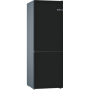 Bosch Refrigerator KGN36IZEA Series 4 Energy efficiency class E, Free standing, Combi, Height 186 cm, No Frost system, Fridge net capacity 237 L, Freezer net capacity 89 L, 39 dB, Black Matt