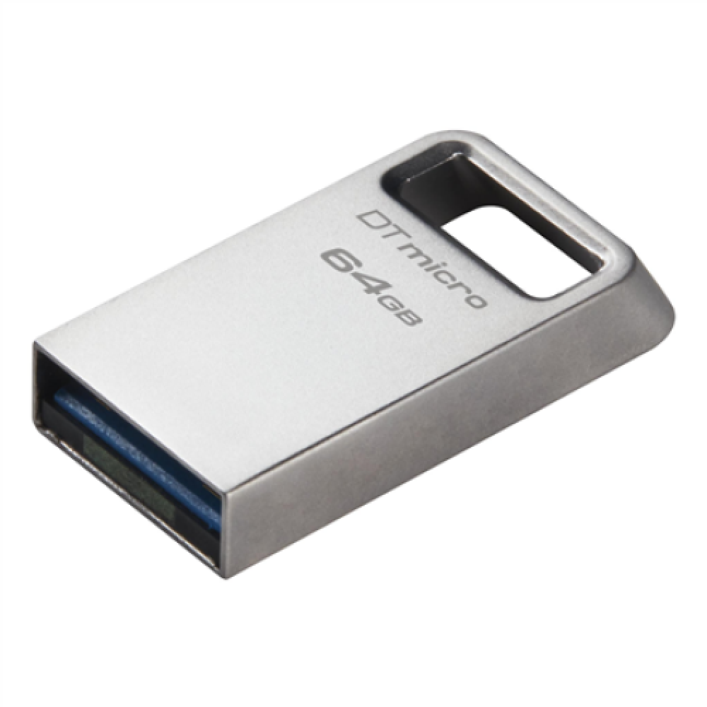 Kingston , USB 3.2 Flash Drive , DataTraveler micro , 64 GB , USB 3.2 , Silver