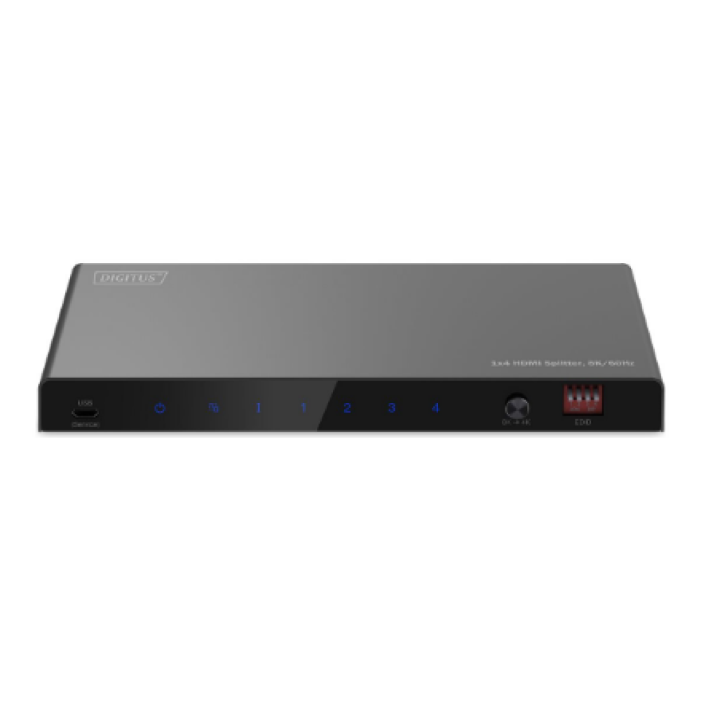 Digitus 8K HDMI Splitter, 1x4 , DS-55340 , Black