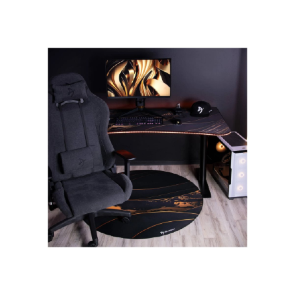 Arozzi Zona Round Floor Pad , Black/Gold