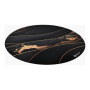 Arozzi Zona Round Floor Pad , Black/Gold