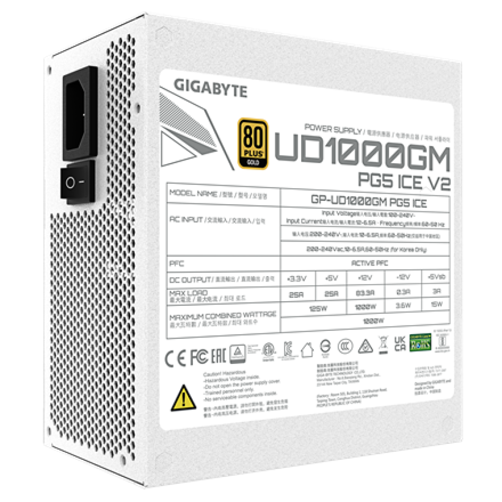 Gigabyte Power Supply , UD1000GM PG5 V2 ICE , 1000 W