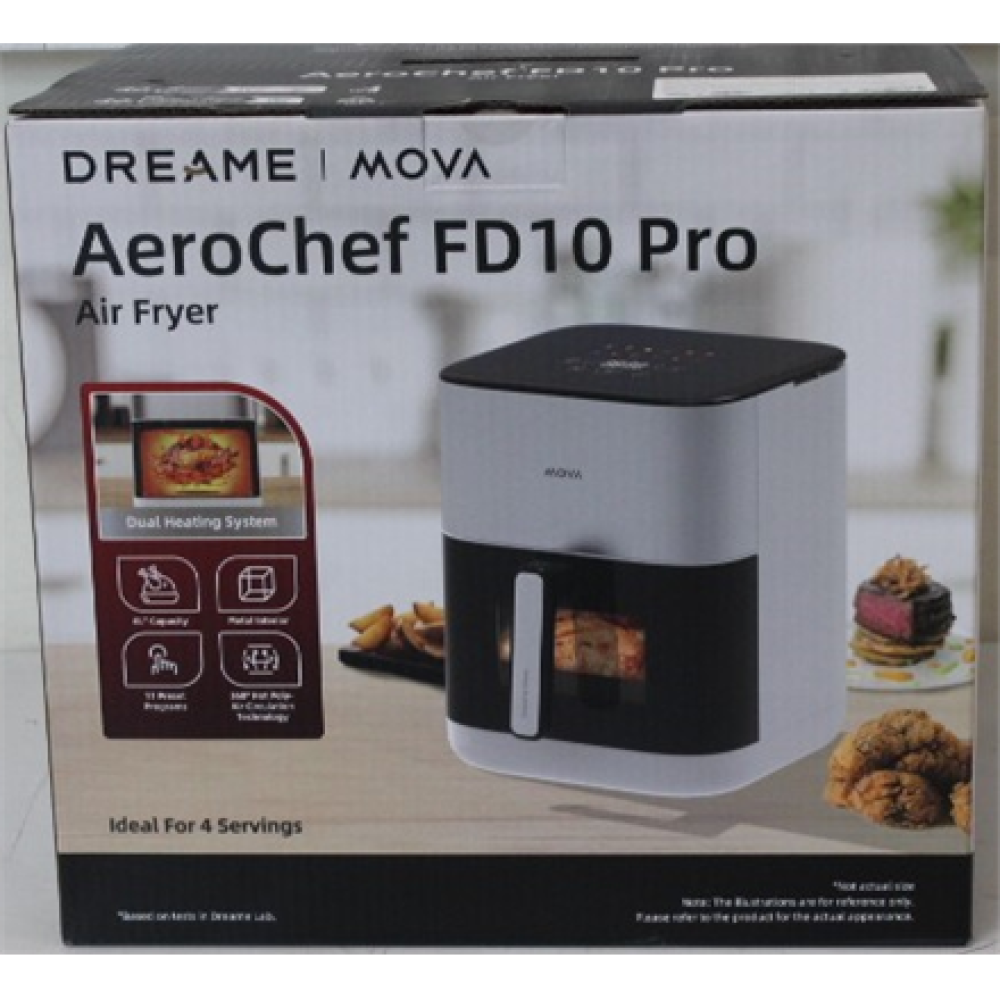 SALE OUT. MOVA FD10 Pro Air Fryer, 6 L, White , MOVA Air Fryer , FD10 Pro , Power 1800 W , Capacity 6 L , White , DAMAGED PACKAGING , 24 month(s)