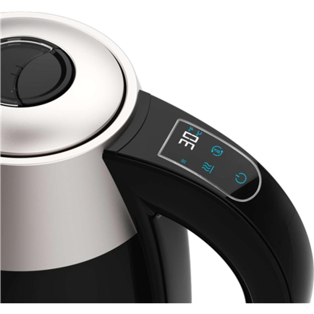 Cecotec Kettle , Thermosense 400 VisionLight , Electric , 2200 W , 1.7 L , Stainless steel , 360° rotational base , Black/Stainless steel