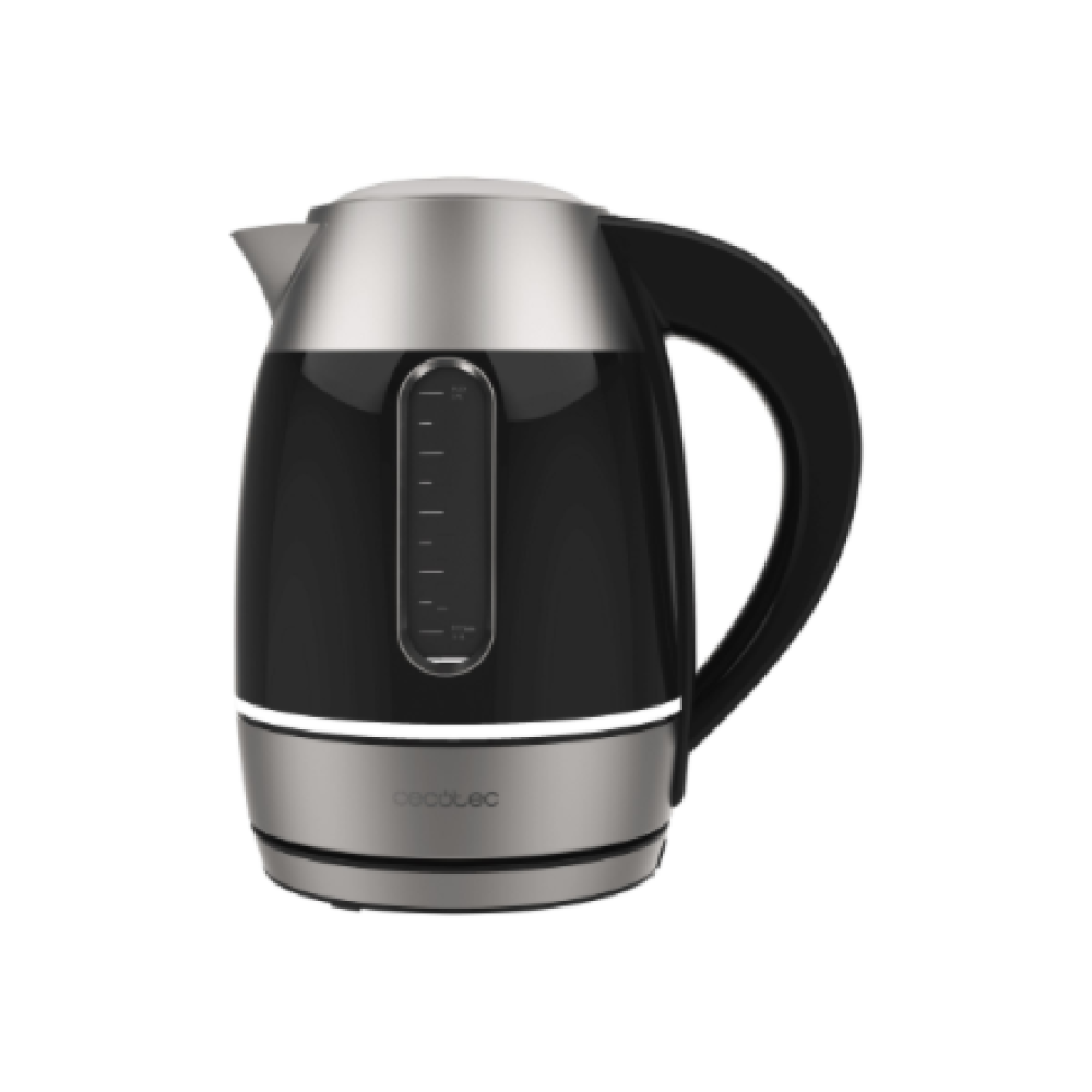 Cecotec Kettle , Thermosense 400 VisionLight , Electric , 2200 W , 1.7 L , Stainless steel , 360° rotational base , Black/Stainless steel