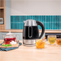Cecotec Kettle , Thermosense 400 VisionLight , Electric , 2200 W , 1.7 L , Stainless steel , 360° rotational base , Black/Stainless steel