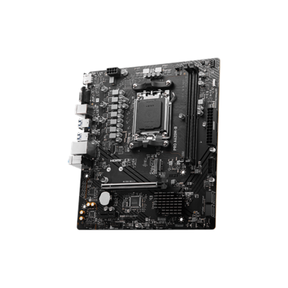 MSI PRO A620M-B , Processor family AMD , Processor socket AM5 , DDR5 , Supported hard disk drive interfaces SATA, M.2 , Number of SATA connectors 4