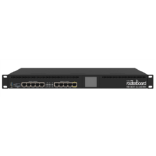 Mikrotik Wired Ethernet Router RB3011UiAS-RM, 1U Rackmount, Dual Core 1.4GHz CPU, 1GB RAM, 128 MB, 10xGigabit LAN, 1xSFP, 1xSerial console port, PoE out on port 10, USB, Touchscreen LCD Panel, PCB temperature and Voltage Monitor, IP20, RouterOS Level5 , R