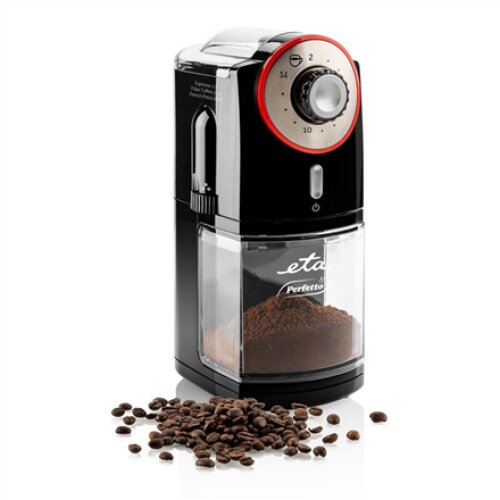 ETA , Grinder , Perfetto ETA006890000 , 100 W , Coffee beans capacity 200 g , Lid safety switch , Number of cups Up to 14 pc(s) , Black