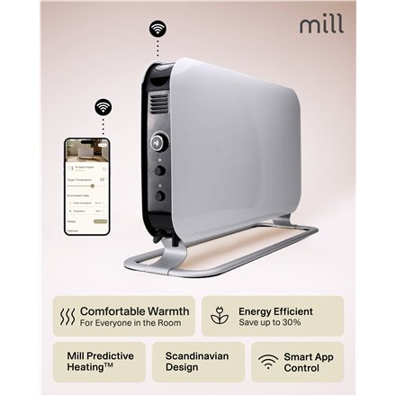Mill , Heater , CO1200WIFI3 GEN3 , Convection Heater , 1200 W , Number of power levels 3 , Suitable for rooms up to 14-18 m² , White , N/A