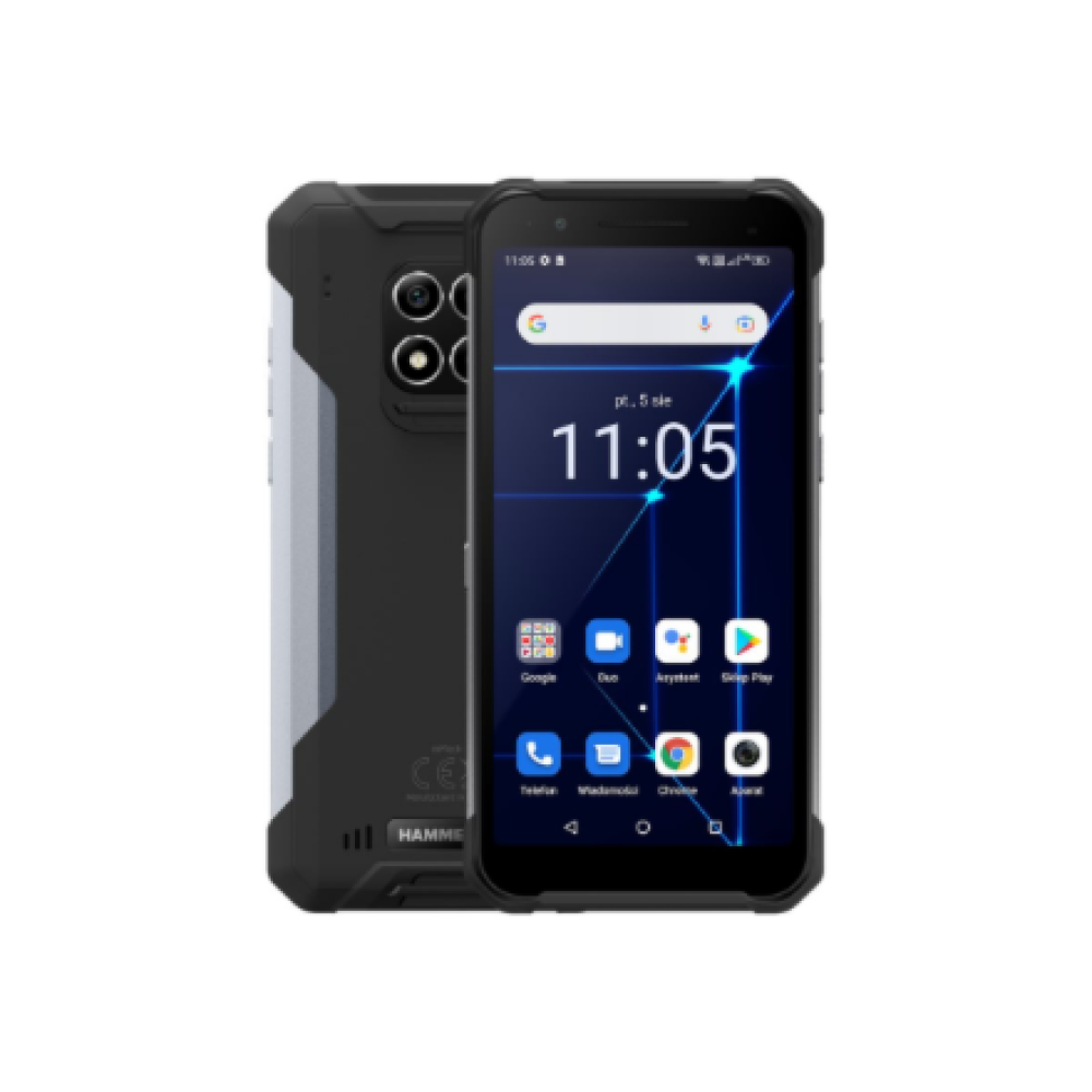 Hammer Construction , Silver , 6 , IPS , 1080 x 2160 pixels , Mediatek , G85 , Internal RAM 6 GB , 128 GB , microSD , Dual SIM , Nano SIM , 3G , 4G , Main camera resolution 16 MP , Secondary camera resolution 8 MP , Android , 12 , 6000 mAh