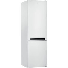 INDESIT , Refrigerator , LI9 S2E W 1 , Energy efficiency class E , Free standing , Combi , Height 201.3 cm , No Frost system , Fridge net capacity 261 L , Freezer net capacity 111 L , 39 dB , White