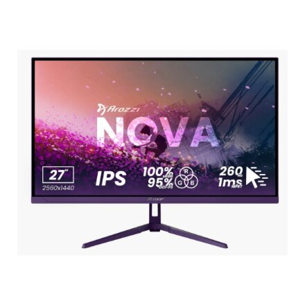 Arozzi , Nova , 27 , IPS , QHD , 16:9 , 180 Hz , 1 ms , 2560 x 1440 pixels , 350 cd/m² , HDMI ports quantity 2 , Purple