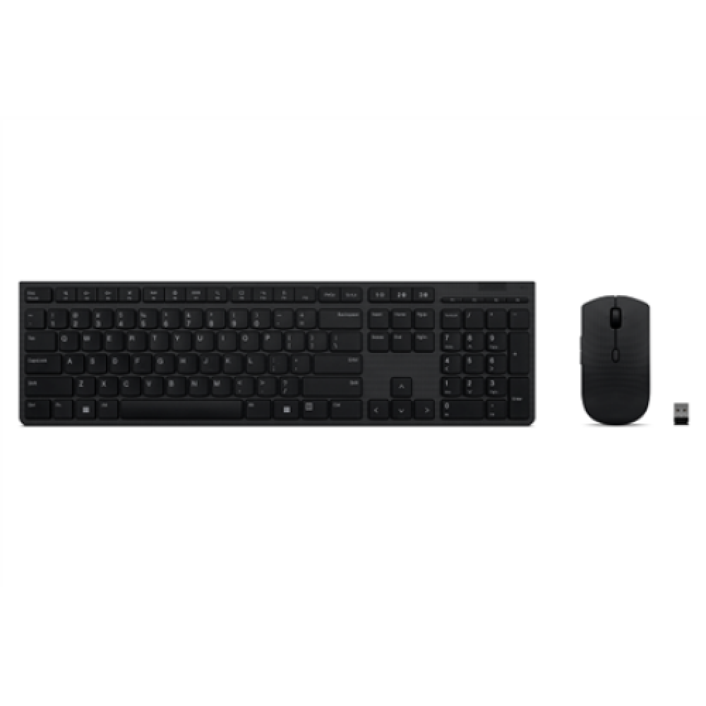 Lenovo , Professional Wireless Rechargeable Combo Keyboard and Mouse , Keyboard and Mouse Set , Wireless , Mouse included , Lithuanian , Bluetooth , Grey