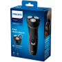 Philips Electric Shaver S1231/41 Series 1000 Operating time (max) 40 min Wet & Dry NiMH Grey/Black
