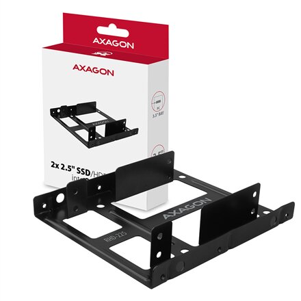 AXAGON Metal frame for mounting two 2.5 disks in a 3.5 position , RHD-225