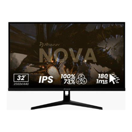 Arozzi , Nova , 32 , IPS , QHD , 16:9 , 180 Hz , 1 ms , 2560 x 1440 pixels , 300 cd/m² , HDMI ports quantity 2 , Black