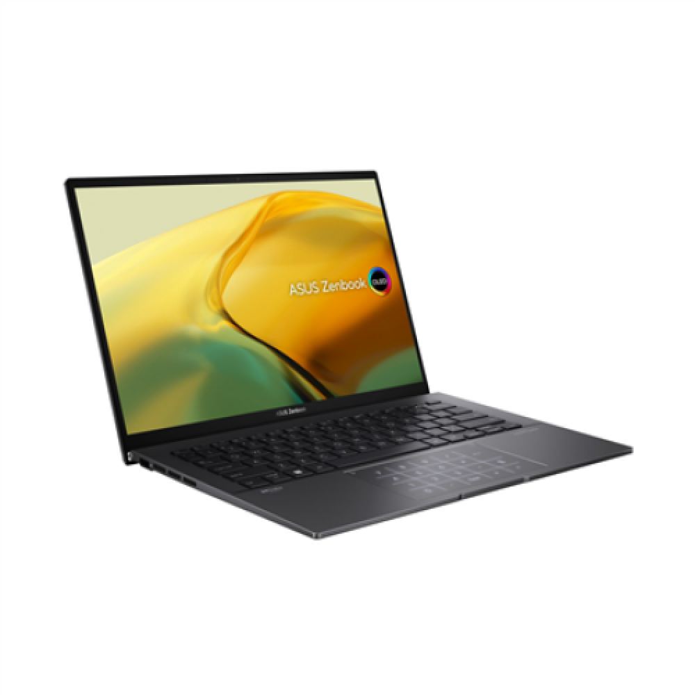 Asus , Zenbook 14 OLED UM3402YA-KM453W , Jade Black , 14 , OLED , 2.8K , 2880 x 1800 , 90 Hz , Gloss , AMD Ryzen 5 , 7530U , 16 GB , LPDDR4X on board , SSD 512 GB , AMD Radeon Graphics , Windows 11 Home , 802.11ax , Bluetooth version 5.0 , Keyboard langua