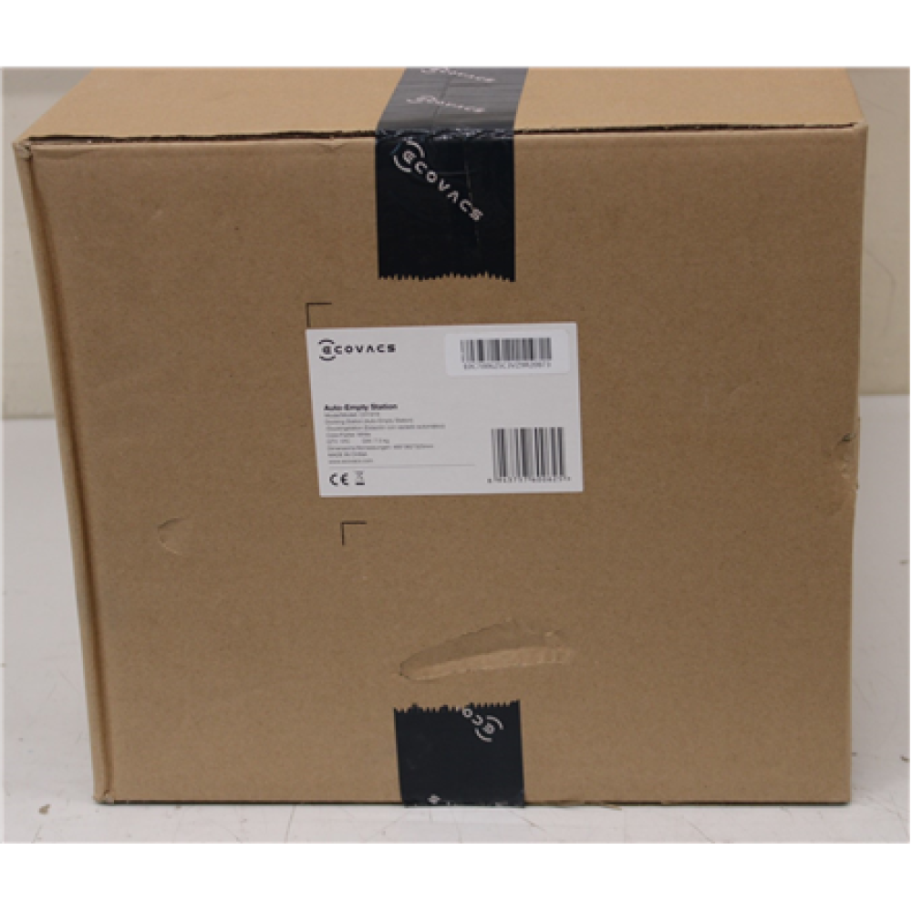 CH1918 - WhiteSO SALE OUT. Ecovacs Auto-Empty Station in White for OZMO T8 Series and N8/T9 Series incl. 2 dust bags , Ecovacs , Auto-Empty Station , White , DAMAGED PACKAGING