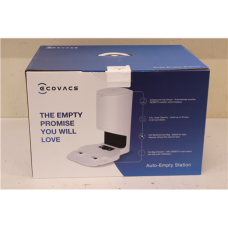 SALE OUT. Ecovacs Auto-Empty Station in White for OZMO T8 Series and N8/T9 Series incl. 2 dust bags , Ecovacs , Auto-Empty Station , White , DAMAGED PACKAGING SALE OUT. Ecovacs Auto-Empty Station in White for OZMO T8 Series and N8/T9 Series incl. 2 dust bags , Ecovacs , Auto-Empty Station , White , DAMAGED PACKAGING