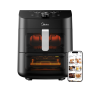Midea Two Zone Airfryer , MAD1100DADK , Power 1850 W , Capacity 4.4/6.4 L , Rapid Air technology , Black