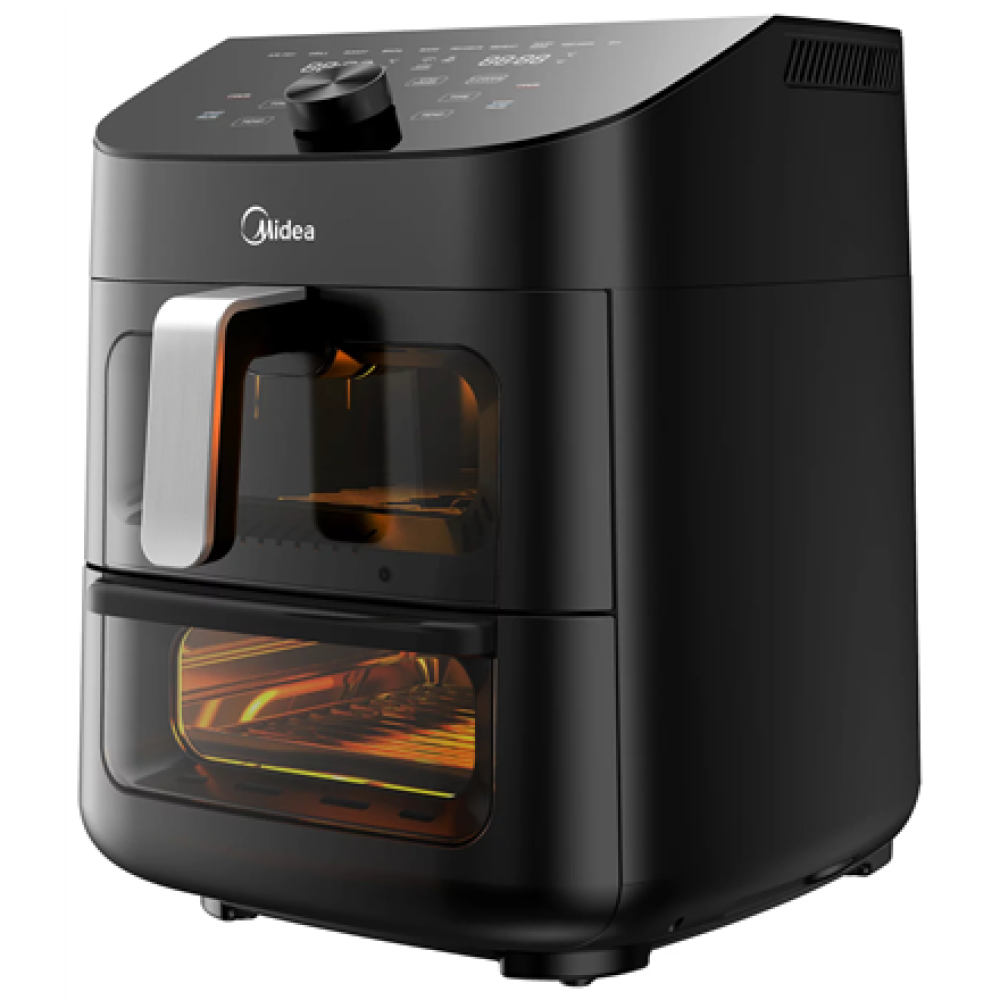 Midea Two Zone Airfryer , MAD1100DADK , Power 1850 W , Capacity 4.4/6.4 L , Rapid Air technology , Black