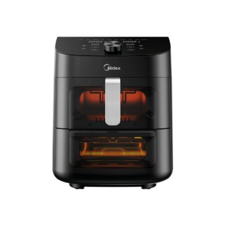 Midea Two Zone Airfryer , MAD1100DADK , Power 1850 W , Capacity 4.4/6.4 L , Rapid Air technology , Black