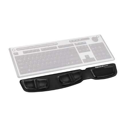 Fellowes Health-V Fabrik Keyboard Palm Support , Keyboard Palm , Black
