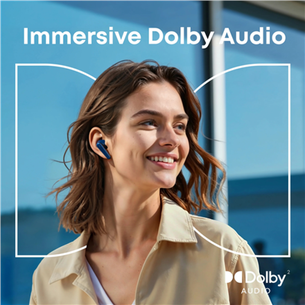 Anker Soundcore Earbuds with Dolby Audio , Liberty 5 , Bluetooth , In-Ear , Microphone , Navy blue , Noise canceling , Wireless