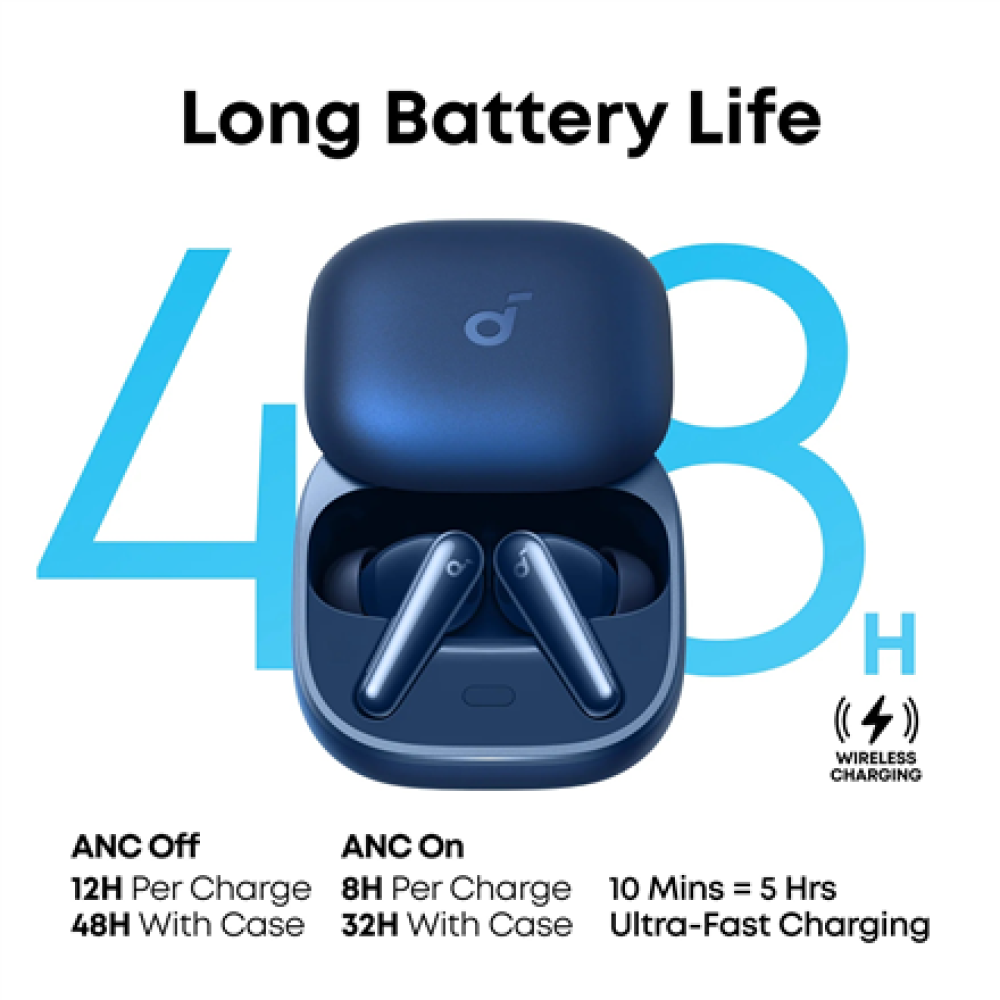 Anker Soundcore Earbuds with Dolby Audio , Liberty 5 , Bluetooth , In-Ear , Microphone , Navy blue , Noise canceling , Wireless