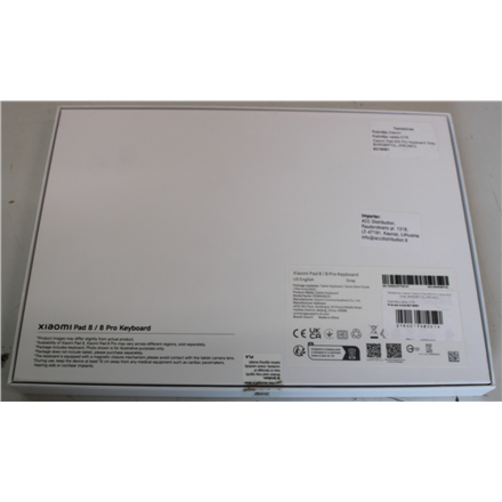 SALE OUT. Xiaomi Pad 8 / 8 Pro Keyboard , SALE OUT. Xiaomi Pad 8/8 Pro Keyboard , Gray , UNPACKED
