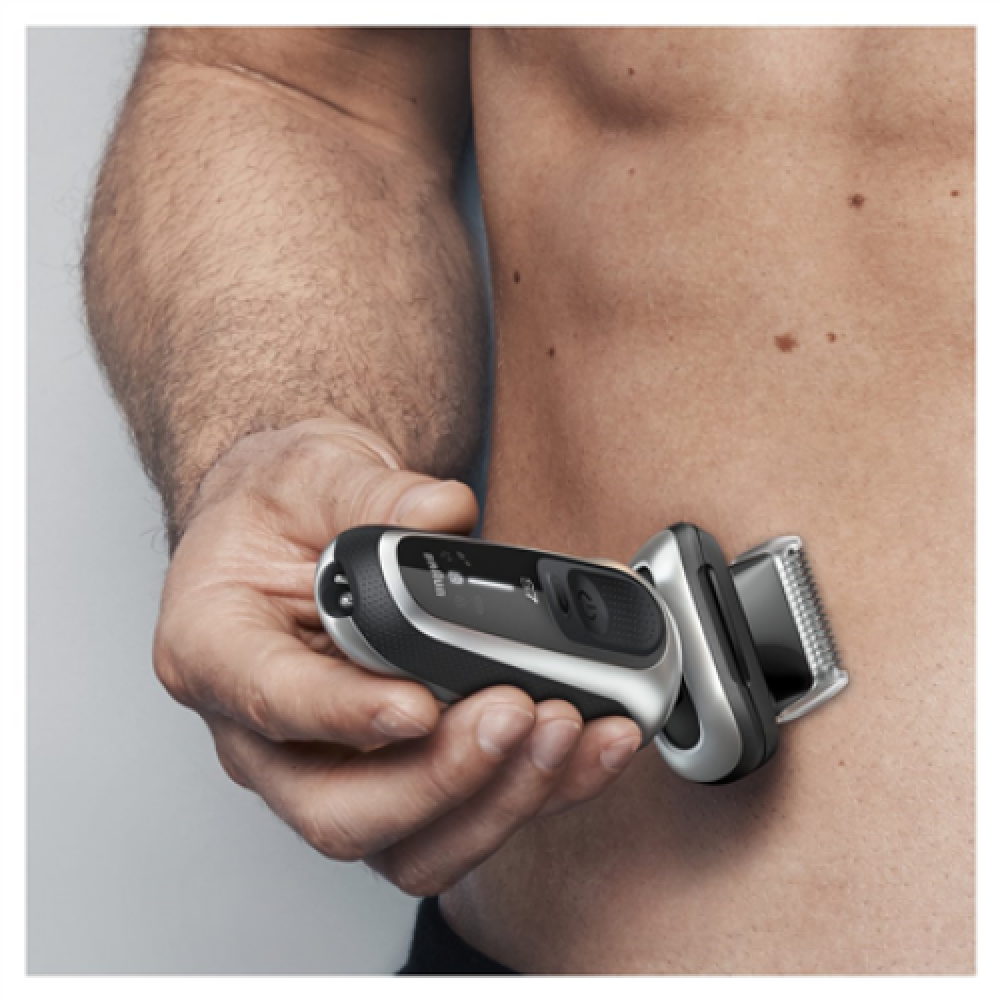 Body groomer head for Shavers Series 5/6/7 , 06-BDT EasyClick , Silver/Black