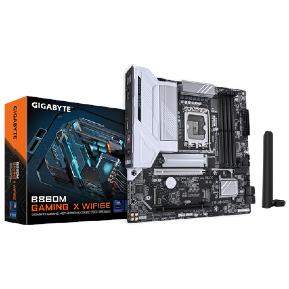 Gigabyte B860M GAMING X WIFI6E , Processor family Intel , Processor socket LGA1851 , DDR5 , Supported hard disk drive interfaces M.2, SATA , Number of SATA connectors 4