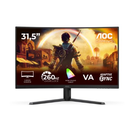 AOC , C32G42ZE , 31.5 , VA , FHD , 16:9 , 260 Hz , 4 ms , 1920 x 1080 pixels , 300 cd/m² , HDMI ports quantity 1 , Black