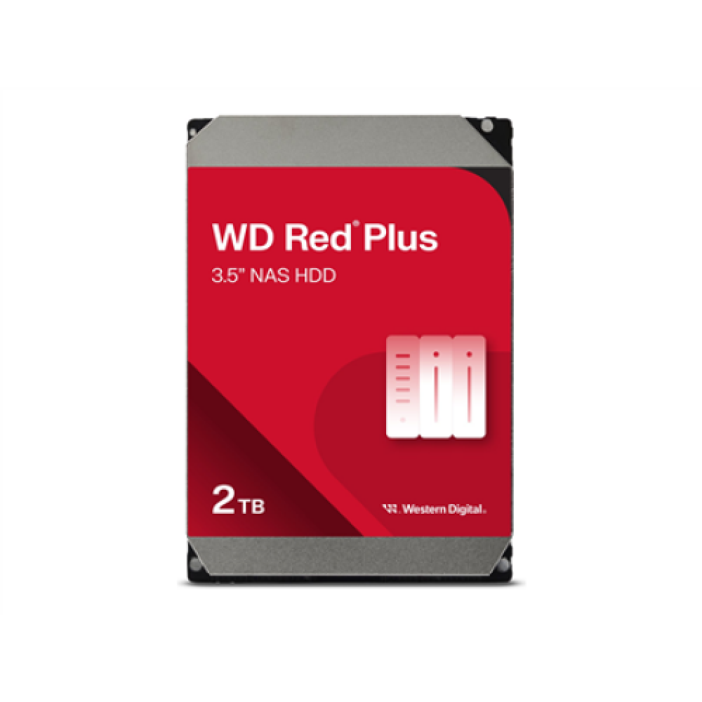 Western Digital , Red Plus NAS Hard Drive , WD20EFPX , 5400 RPM , 2000 GB , 64 MB