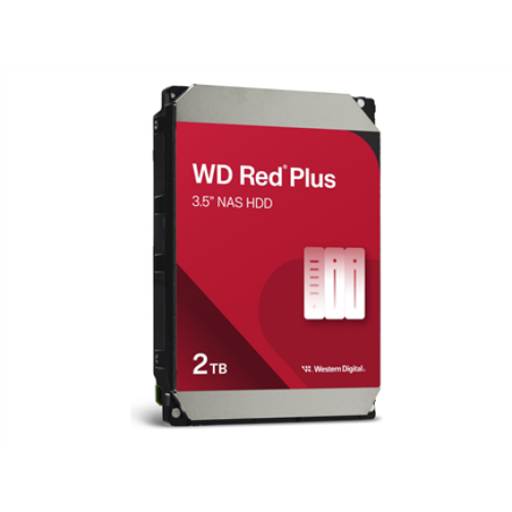 Western Digital , Red Plus NAS Hard Drive , WD20EFPX , 5400 RPM , 2000 GB , 64 MB