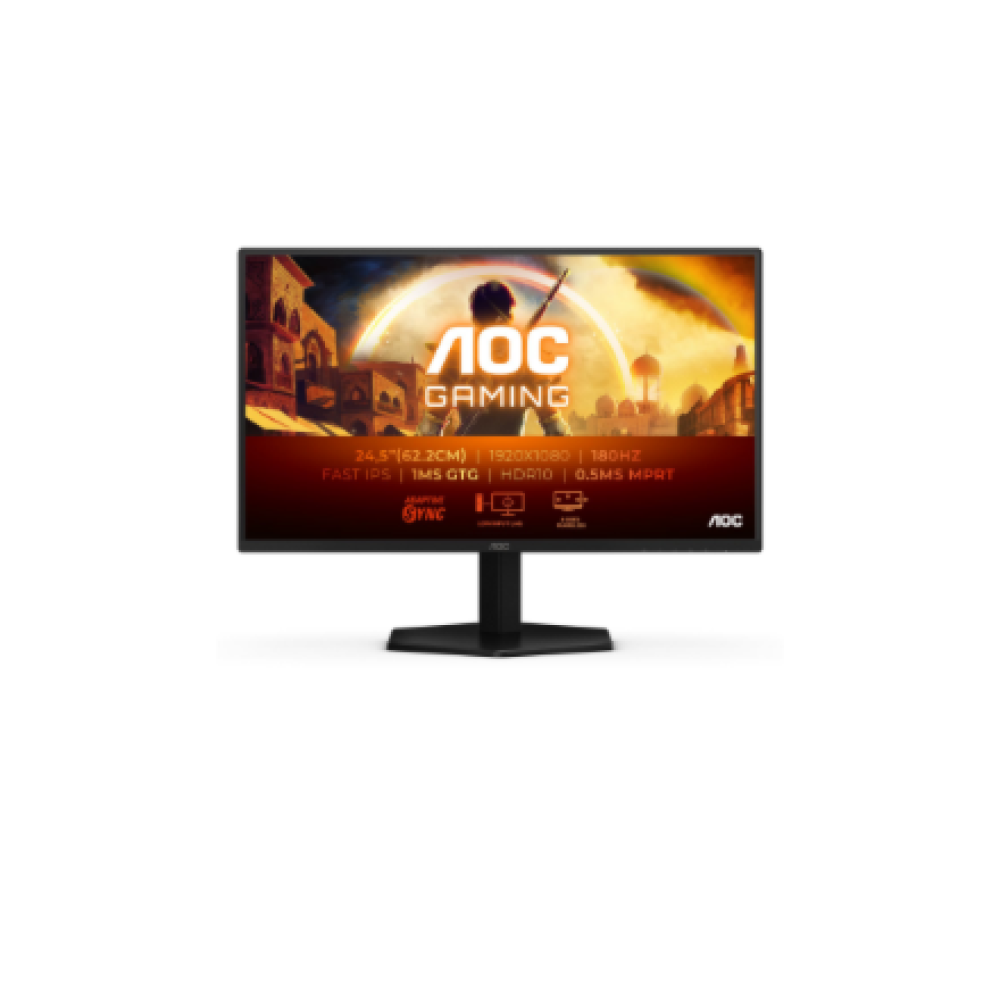 AOC , 25G42E , 25 , IPS , FHD , 16:9 , 180 Hz , 1 ms , 1920 x 1080 pixels , 300 cd/m² , HDMI ports quantity 1 , Black
