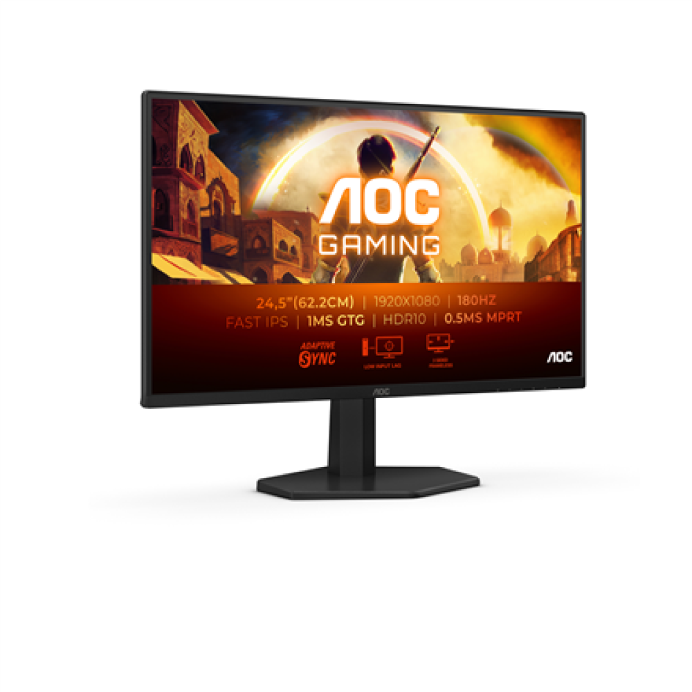 AOC 25G42E , 25 , IPS , FHD , 16:9 , 180 Hz , 1 ms , 1920 x 1080 pixels , 300 cd/m² , HDMI ports quantity 1 , Black