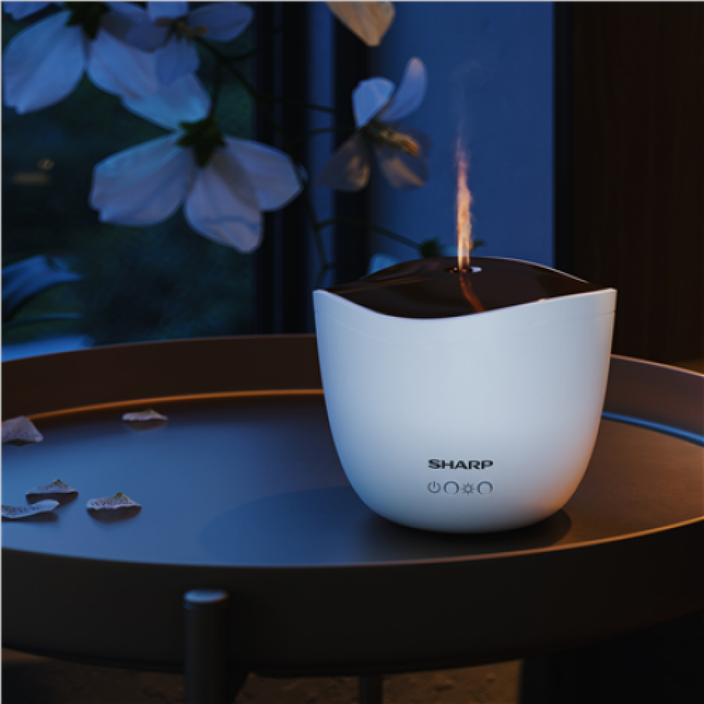 Sharp Aroma Diffuser DF-A1E-W Ultrasonic, White Metallic Rose Gold