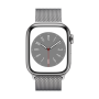 Apple Watch Series 8 GPS + Cellular MNJ83EL/A Smart watches GPS (satellite) Retina LTPO OLED Touchscreen 41mm Waterproof Bluetooth Wi-Fi Silver