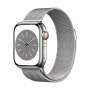 Apple Watch Series 8 GPS + Cellular MNJ83EL/A Smart watches GPS (satellite) Retina LTPO OLED Touchscreen 41mm Waterproof Bluetooth Wi-Fi Silver