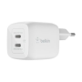 Belkin Dual USB-C GaN Wall Charger with PPS 45W , WCH011vfWH