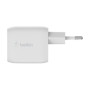 Belkin Dual USB-C GaN Wall Charger with PPS 45W , WCH011vfWH