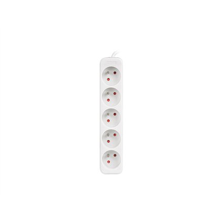 Lanberg Cable Power Strip, 5X French Outlets Quality-Grade Copper, 1.5 m , PS0-05E-0150-W