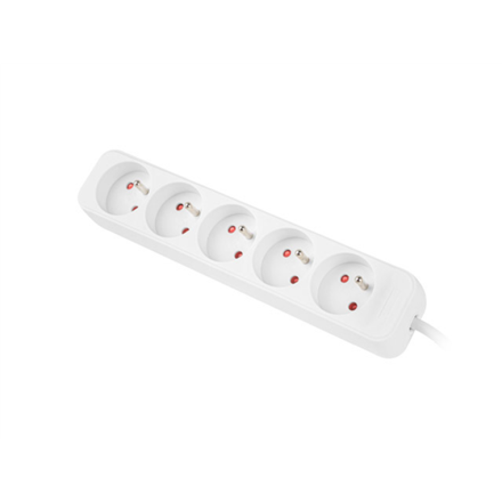 Lanberg Cable Power Strip, 5X French Outlets Quality-Grade Copper, 1.5 m , PS0-05E-0150-W