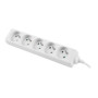 Lanberg Cable Power Strip, 5X French Outlets Quality-Grade Copper, 1.5 m , PS0-05E-0150-W